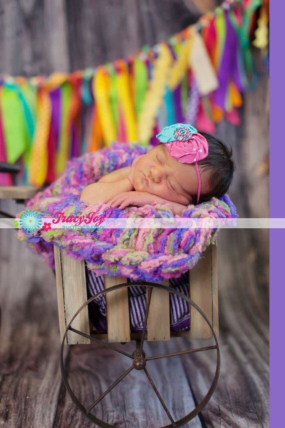 Pastel Girl Baby Blanket Photography Prop. Texture by BabyBirdz