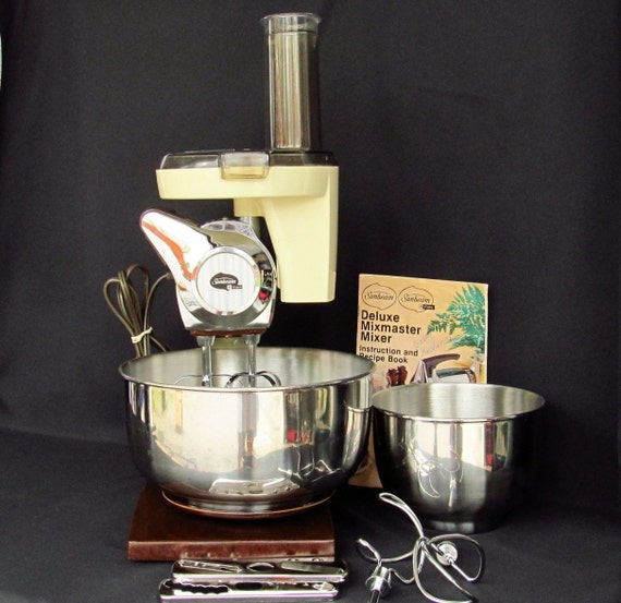 Vintage Sunbeam Mixmaster Vista with Bowls Attachments