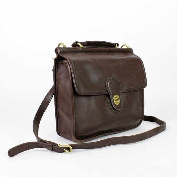 Coach willis bag / chocolate brown leather Coach by OmniaVTG