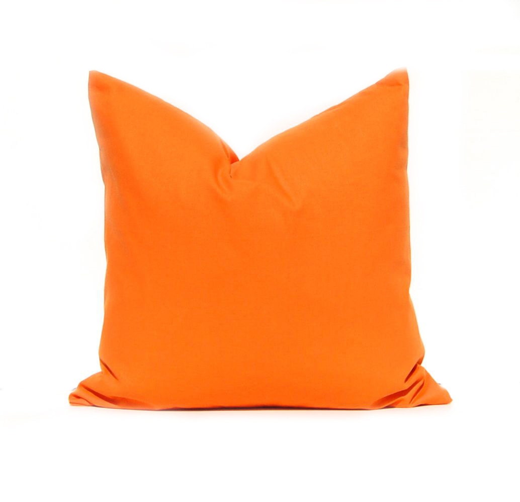 Orange Pillow Cover Solid Orange Throw Pillow Cover Kids