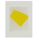 Large yellow abstract screenprint, bold geometric original print by Emma Lawrenson