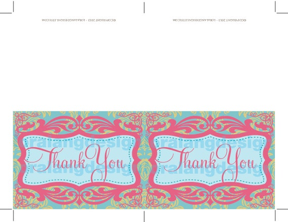 DIY Printable Vintage Tea Party Thank You Cards Il_570xn