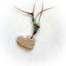 heart stone Necklace Jewelry - natural heart shaped beach stone