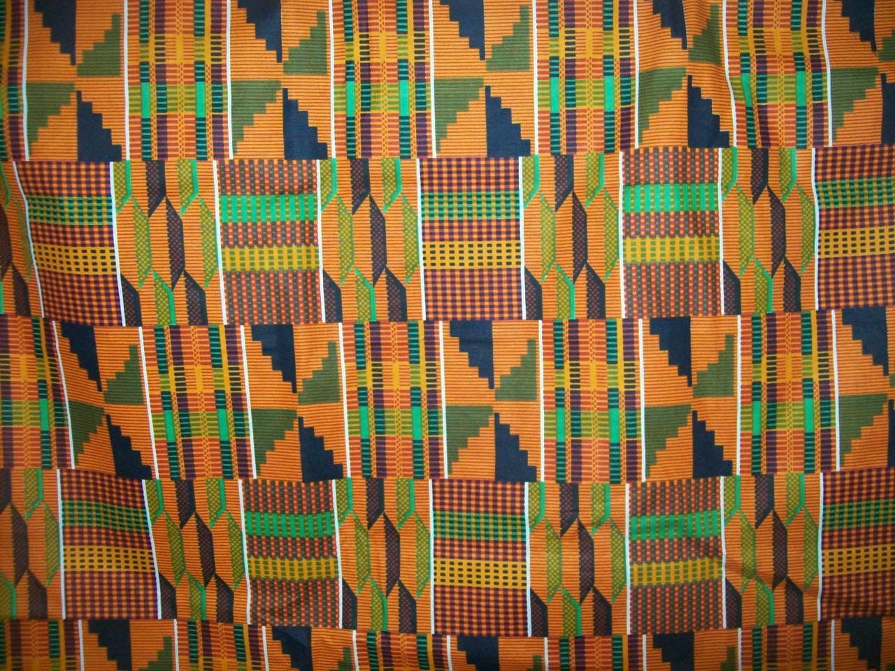 African Fabric Traditional Kente Print in by tambocollection