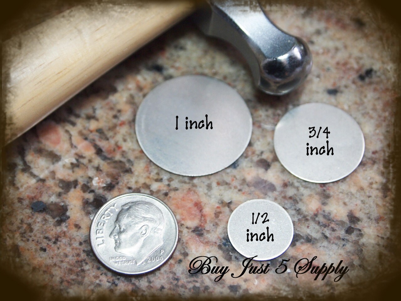 NICKEL SILVER Stamping Blanks 3/4 inch Circles 5 for You