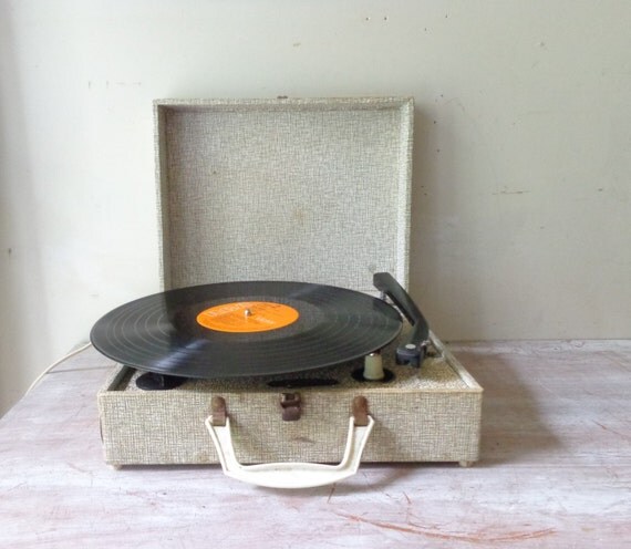 Items similar to SALE.....Vintage Portable Record Player - Kingsley on Etsy