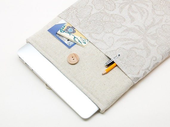 13 inch Macbook Pro case. Linen Macbook 13 sleeve with by BluCase