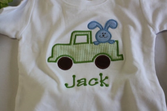 Items similar to Boys easter tee with car and bunny by gigibabies on Etsy
