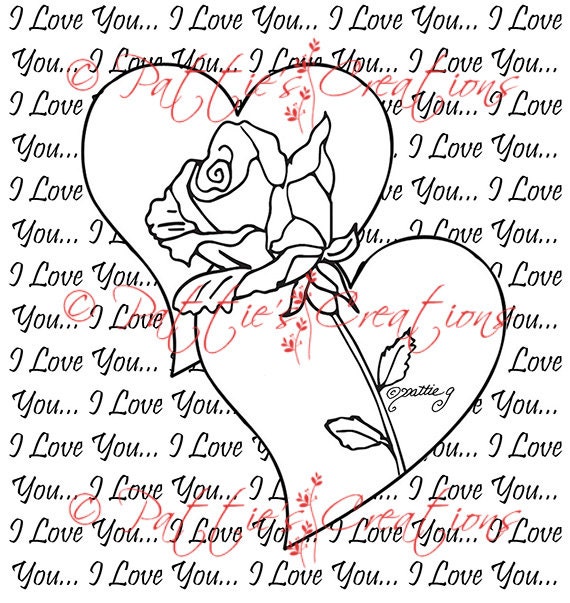 I Love You Hearts and Roses