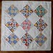 Vintage Nine Patch Quilted Table Topper Runner Wall Hanging Primitive Decor