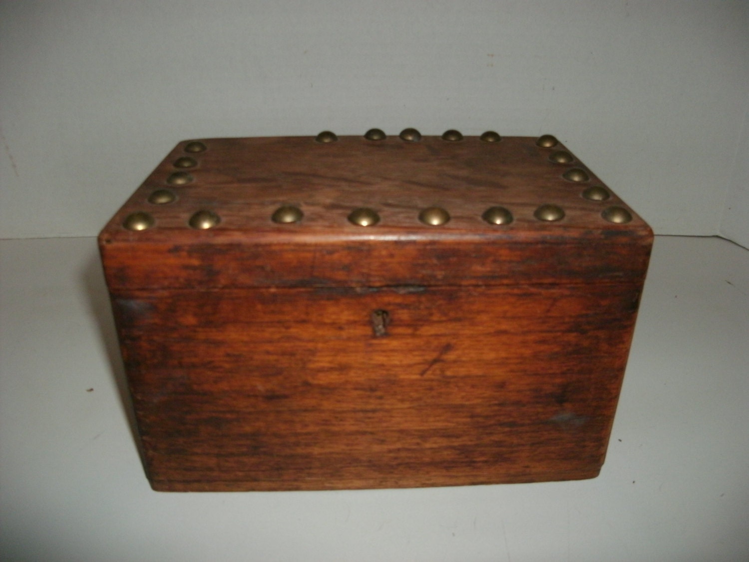 wooden toy box with hinged lid