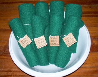 Fat 1/4 Wool Felt Green Shades