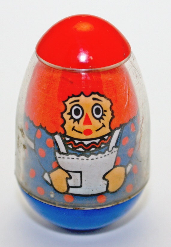 Vintage Weeble Wobble Toy Raggedy Ann Weebles Figure