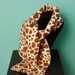 SCARF WITH FRINGE- Giraffe - polar fleece winter scarf
