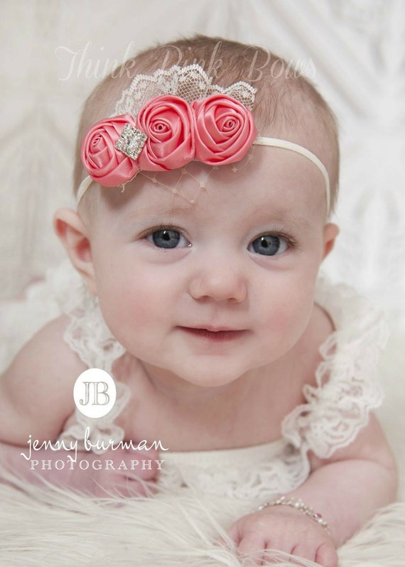 211 New baby headbands how to 823   , Flower Headband, shabby chic Headband,Baby Headbands, baby bows 