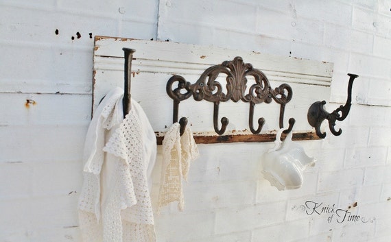 Antique Wooden Coat Rack - Created from Reclaimed Salvaged Wood - Towel Hook