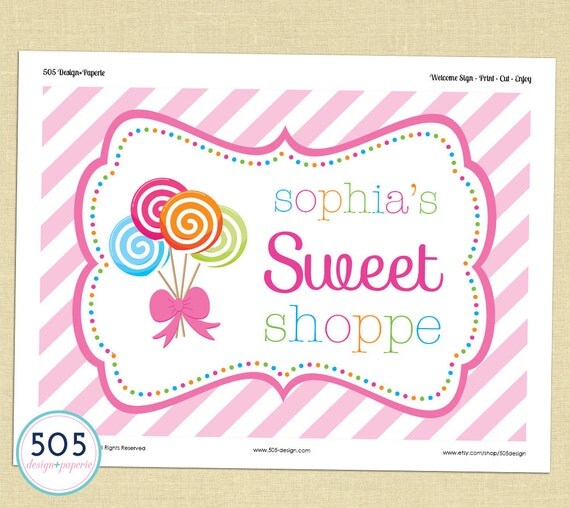 Lollipop Party Decorations Sweet Shop Lollipop Party by 505design