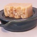 Soap Dish with Drain Tray - One Piece Soap Saver for Kitchen or Bath - Handmade Pottery Glazed Teal