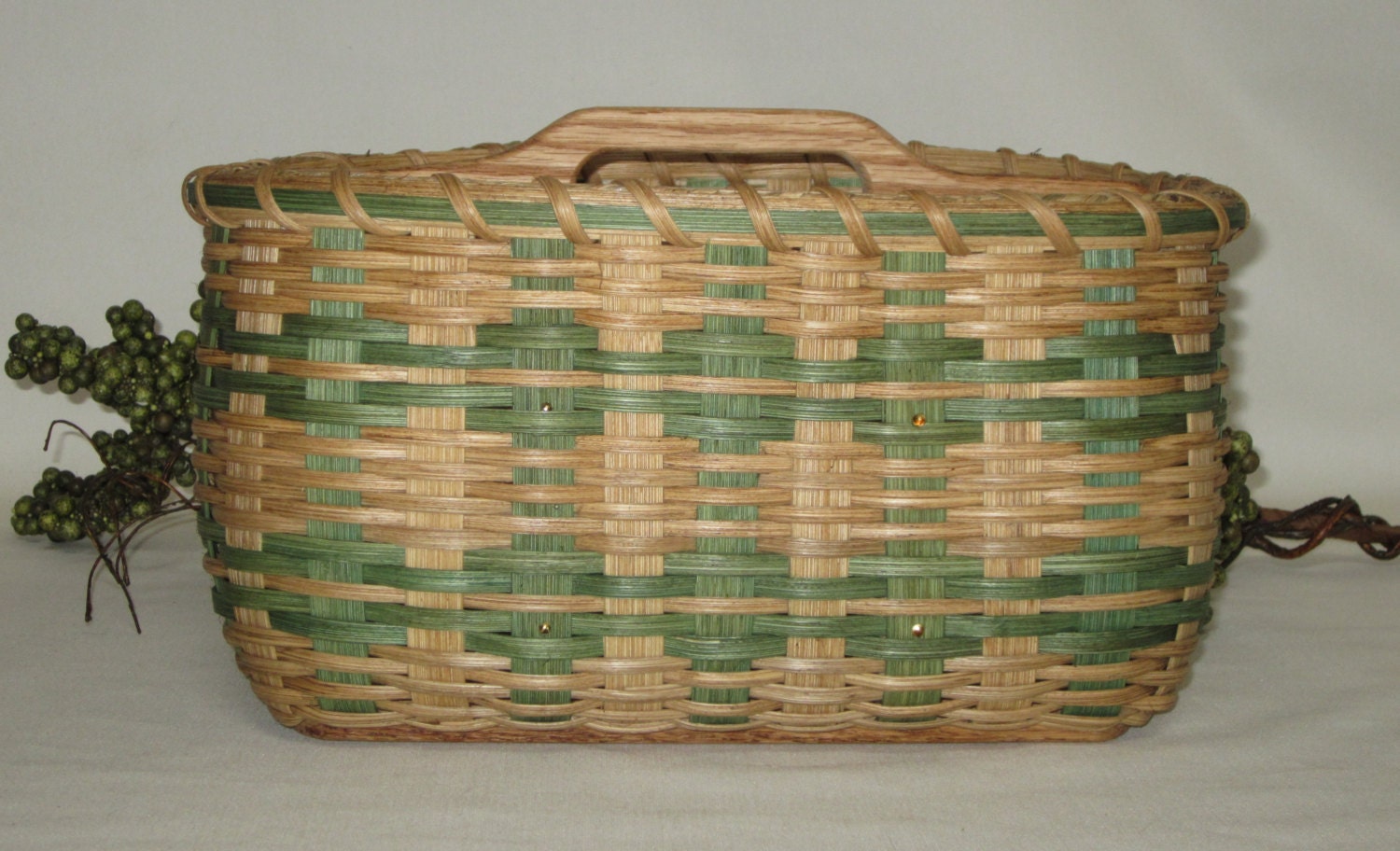 Paper Plate/Silverware BasketLarge / Organizer / Handwoven
