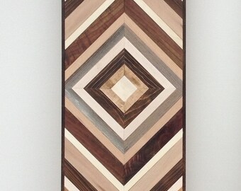 Chevron Console Table with Hairpin legs - Wood Sofa Table or Entry Way - Reclaimed Wood table