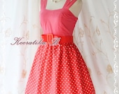 Items similar to Jazzie III - Gorgeous Rockabilly Dress Salmon Pink ...