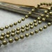 80m 2mm Antique Bronze High Quality Brass Faceted Ball Chain E1032