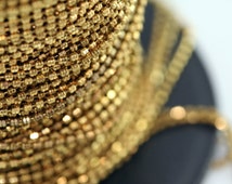 25ft Spool Silver Plated 2.4mm Faceted Ball Chain - Foto 9