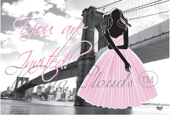 Invite - Brooklyn Bridge, Birthday, Bridal, Bachelorette (Min of 25)