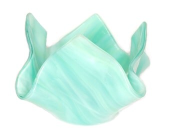 Seafoam Glass Candle Votive