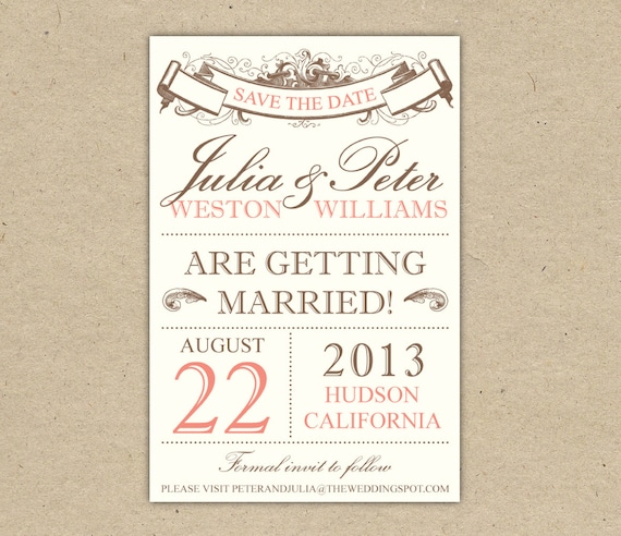 Free customizable save the date templates