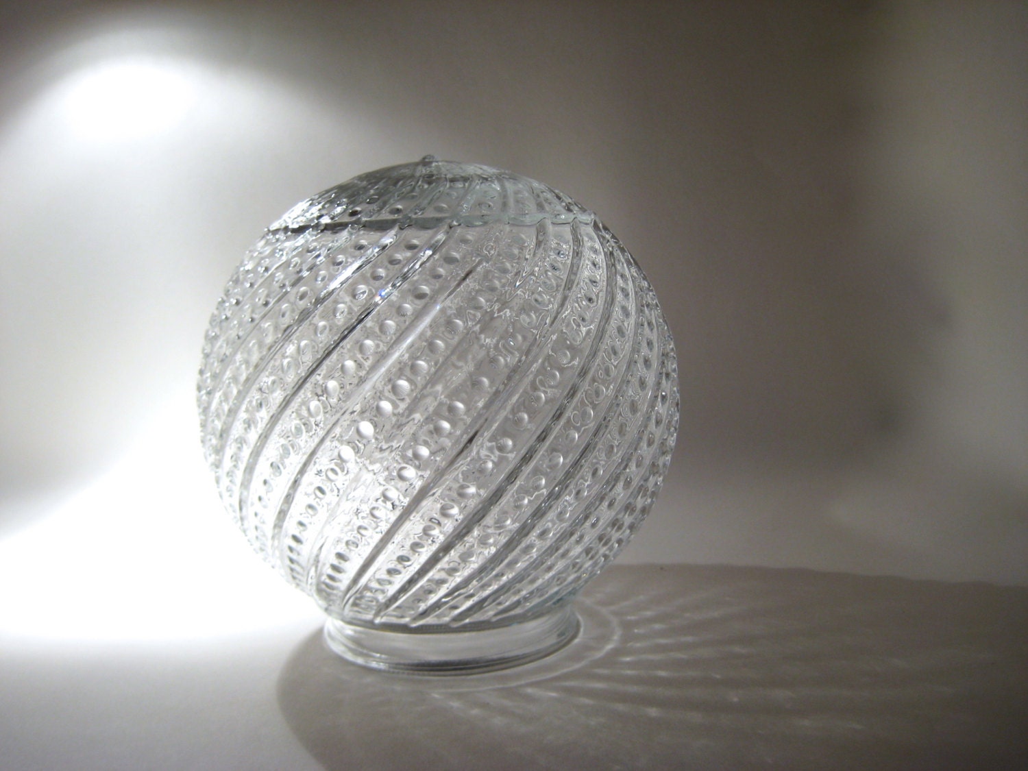 Vintage Glass Globe Light Fixture Cover