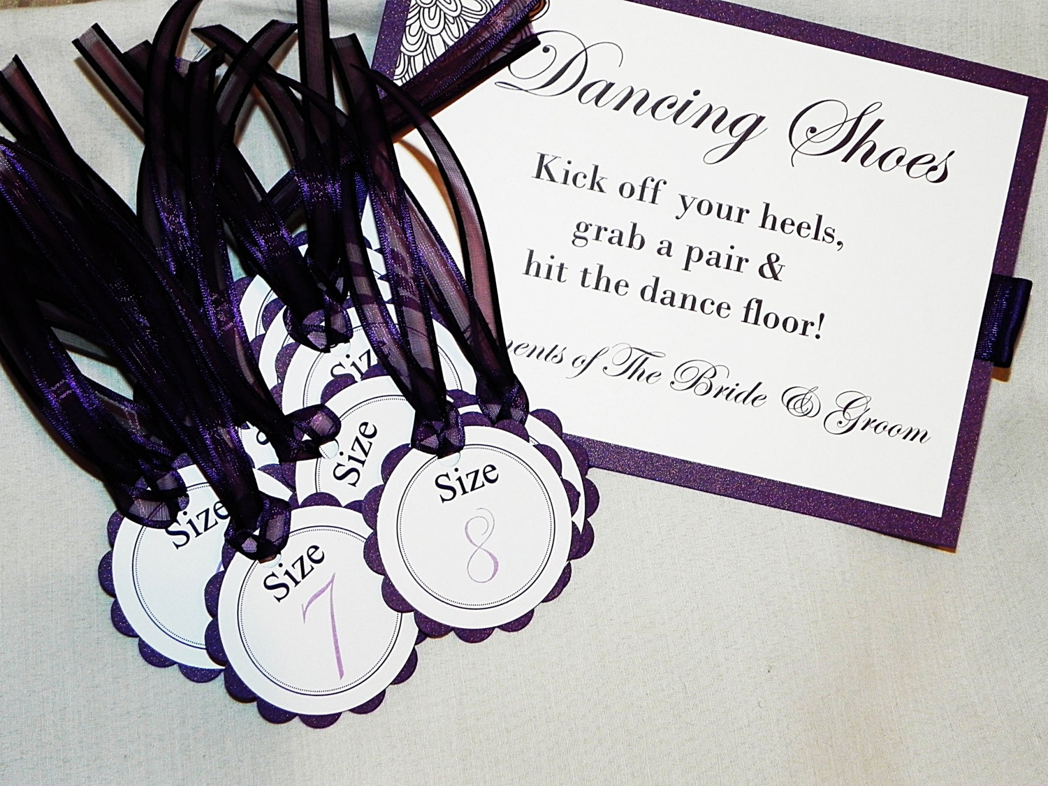 Flip Flop Shoe Sign and Tags Dancing Shoes Wedding Flip Flop Shoe Sign and Tags Dancing Shoes Wedding