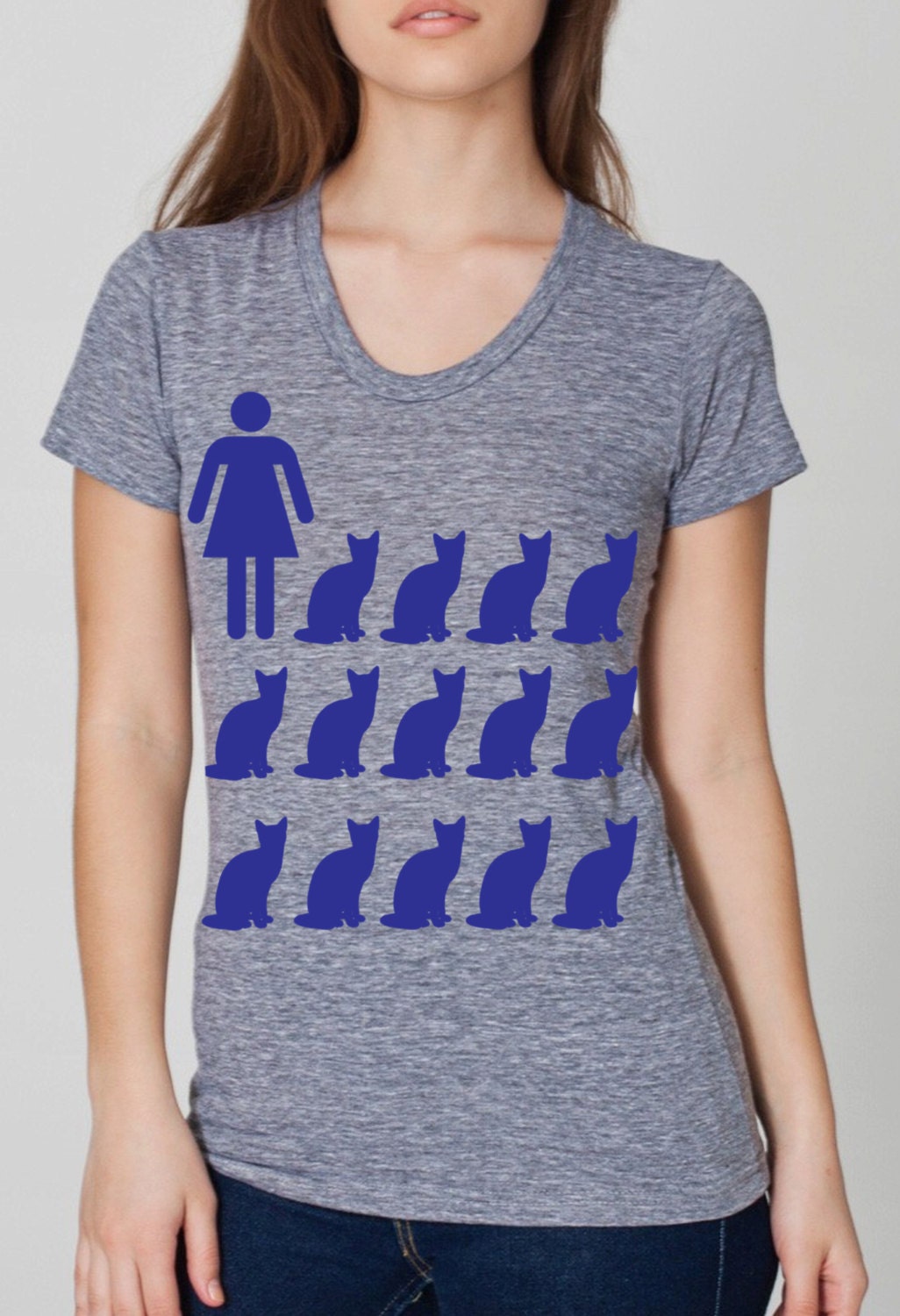 Womens crazy cat lady shirt American Apparel by missionthread