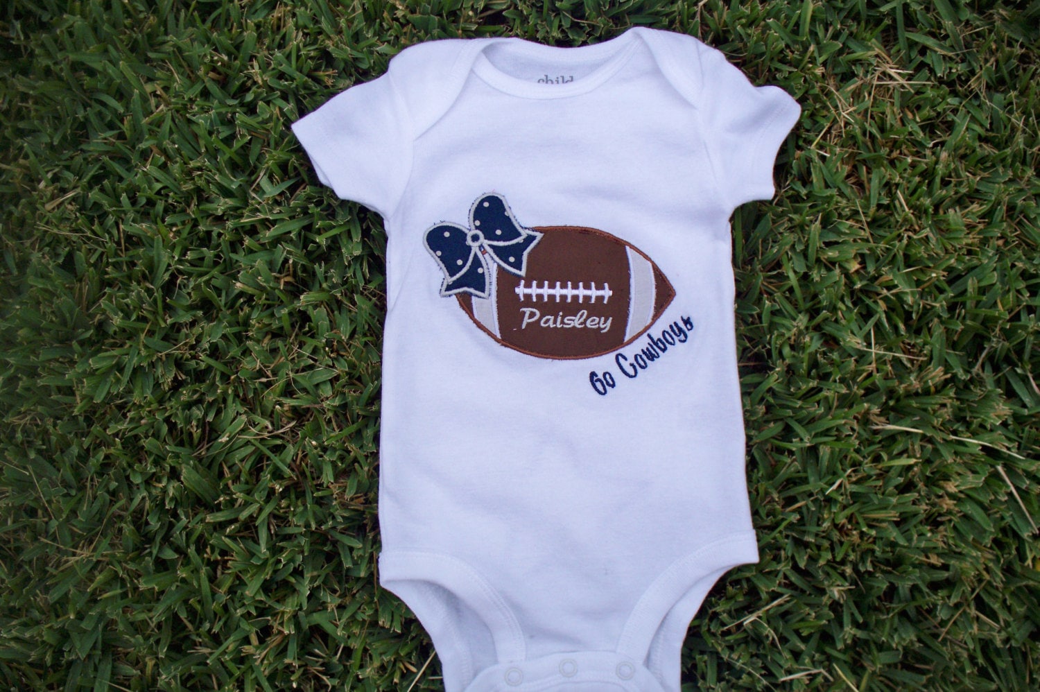 Dallas cowboys onesie for your little girl by simplystitched4you