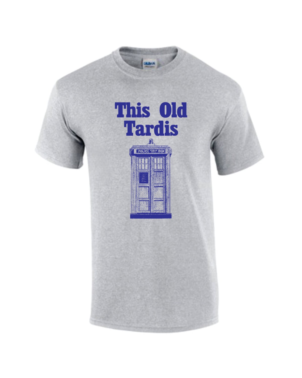 This Old Tardis handprinted tshirt by TheAardvark on Etsy