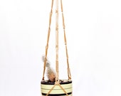 Cinnamon Macrame  Plant  Hanger 32 inches Hanging Planter 3mm