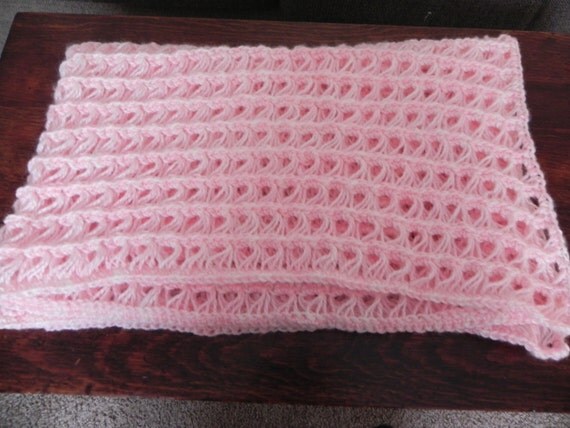 Broomstick Lace Lap Blanket/Afghan in soft mohair by rustycupboard