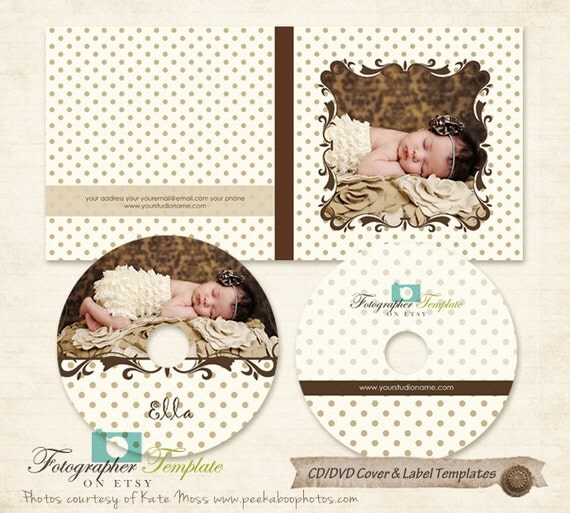 CD DVD Label and Cover Templates photoshop template for