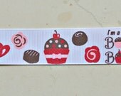 I'm a little bon bon on white 7/8" grosgrain ribbon SALE Il_170x135