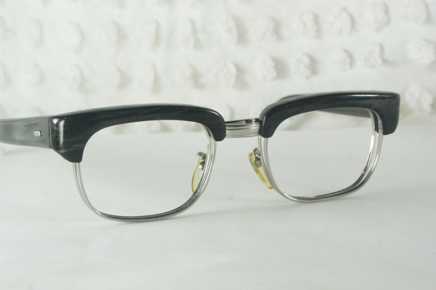 60s Mens Glasses 1960's Browline Eyeglass Frames by DIAeyewear