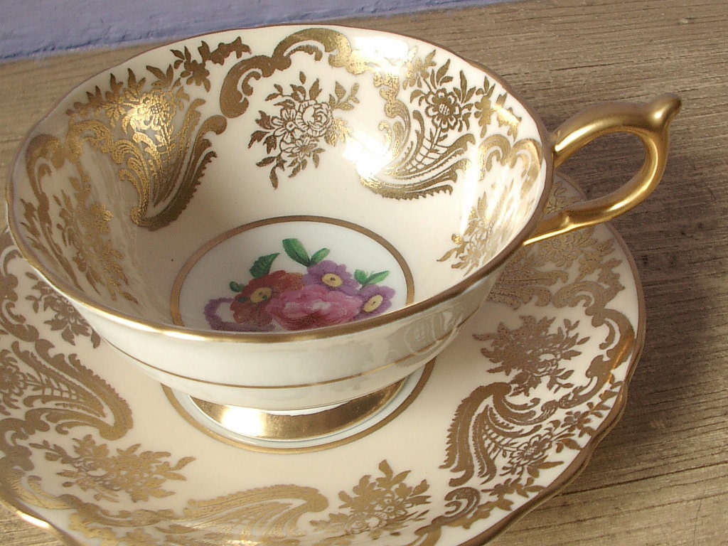 Antique English tea cup set vintage 1950's by ShoponSherman