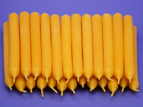 Bulk Lot of 25 Beeswax Tapers