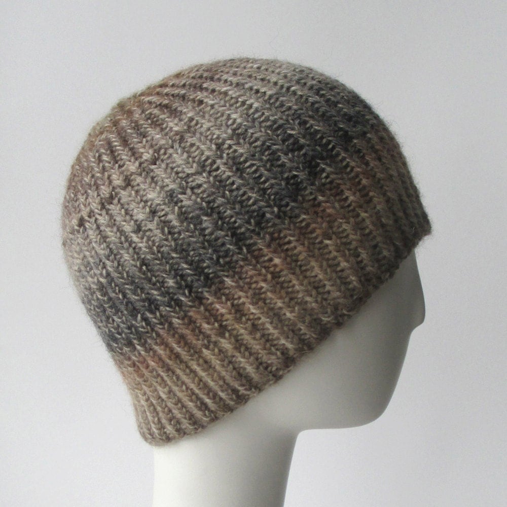 Knit Hat Pattern // Twisted Rib Reversible Hat pattern only PDF