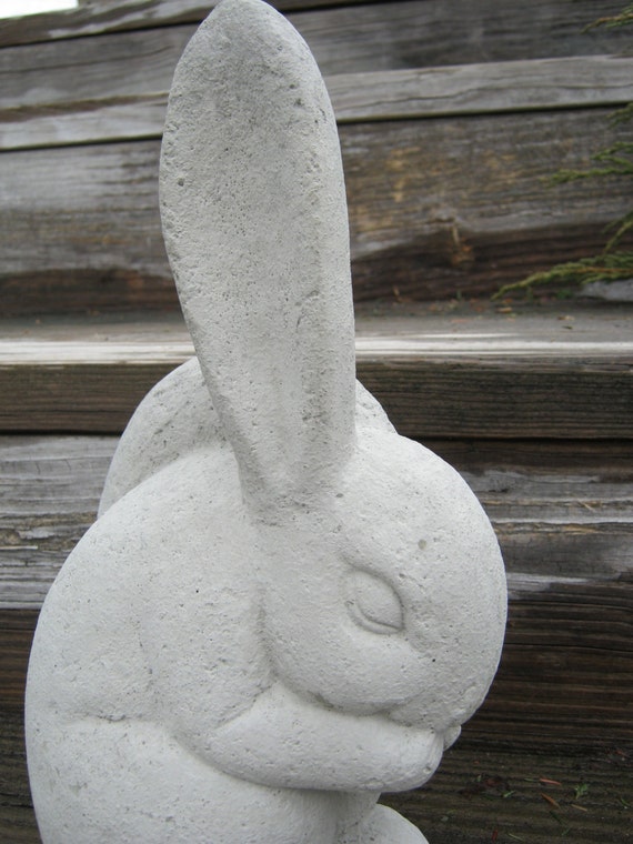 cement rabbit statues