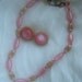 Marvella Pink Moon Glow Jewelry, Vintage Necklace and Earrings with Original Tags