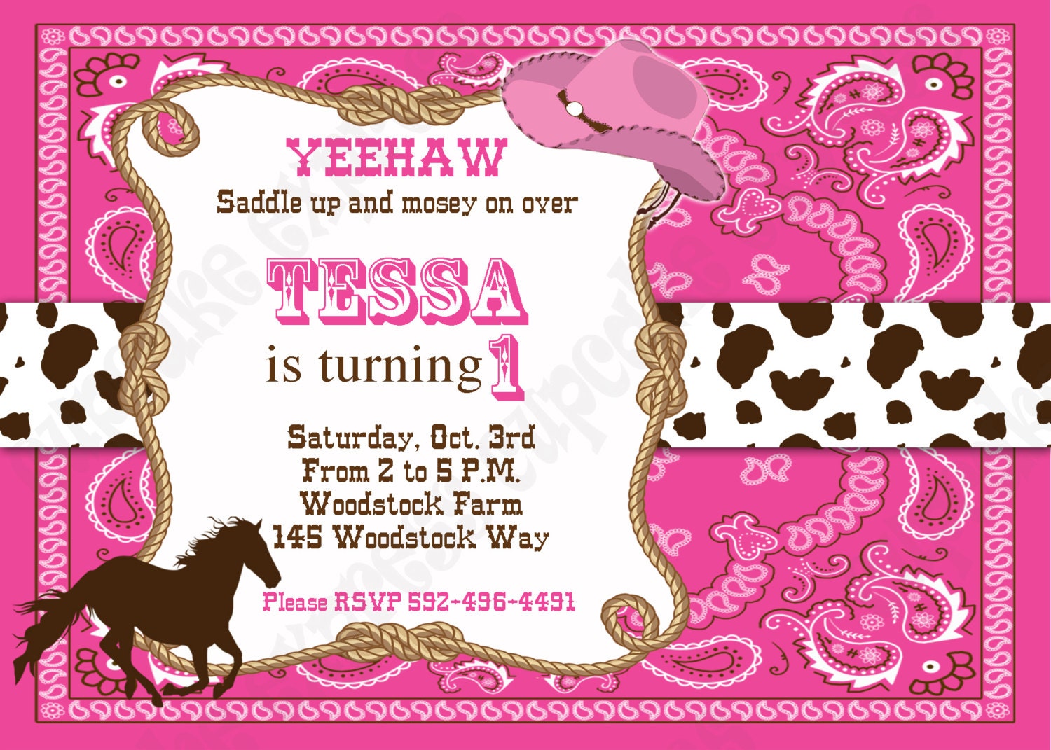Cowgirl Birthday Invitations Free 9