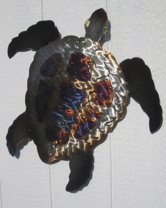 Sea Turtle original metal abstract wall decor Hand crafted