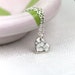 Tiny Silver Heart Necklace / Small Sterling Silver Hammered Heart Charm Necklace