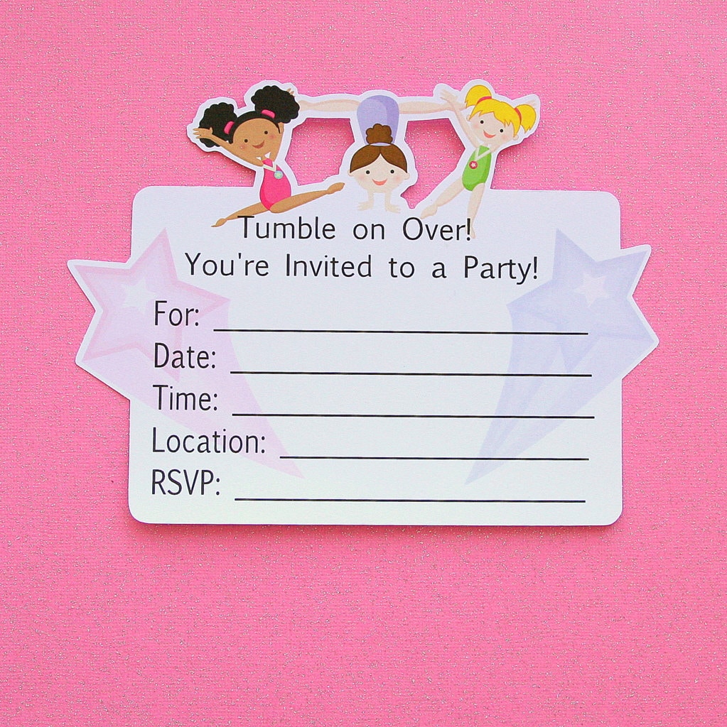 Gymnastics Party Invitations Printable 8