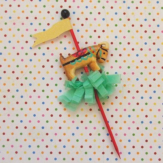 Single Goat Carnival/Circus Cupcake Topper Pick Il_570xn